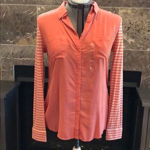 Loft Button Up Top Medium NWT
